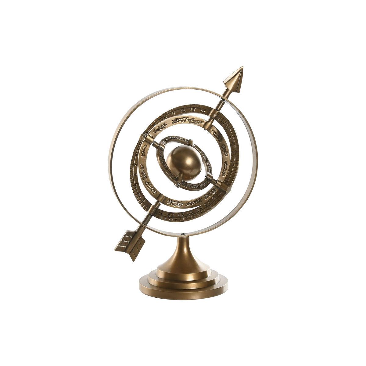 Globus - gylden vintage dekorationsfigur 30 x 20 x 30 cm