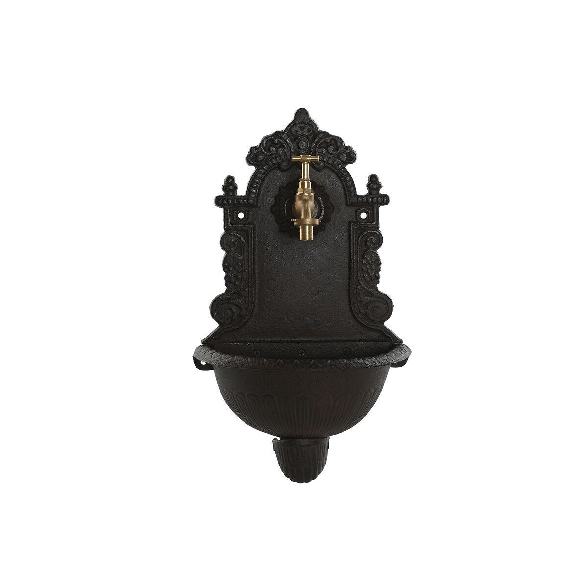 Have-springvand i jern, brun/guld - 27 × 12,5 × 45 cm