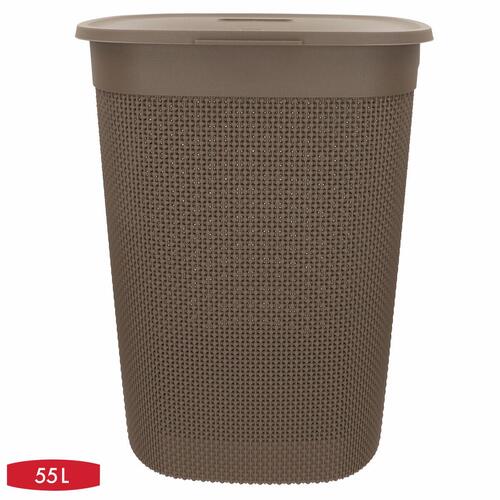 Vasketøjskurv Curver Brun Plastik 55 L 44 x 61 x 35 cm (8 enheder)