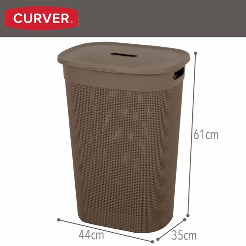 Vasketøjskurv Curver Brun Plastik 55 L 44 x 61 x 35 cm (8 enheder)