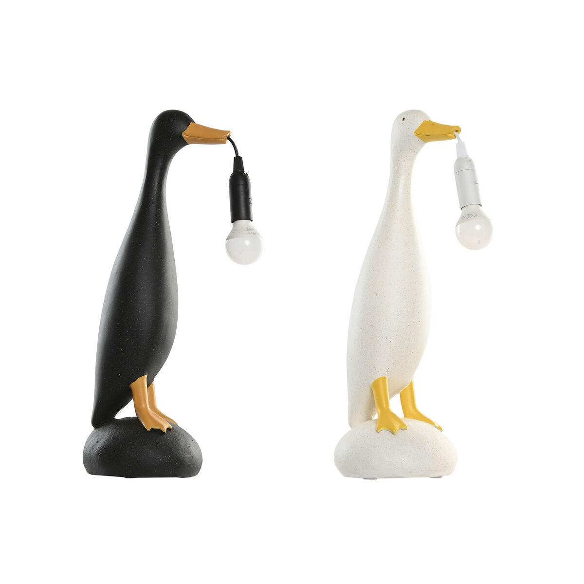 Bordlampe - 2 stk. andelampe, gul/hvid/sort, E14, 25 W, 220 V