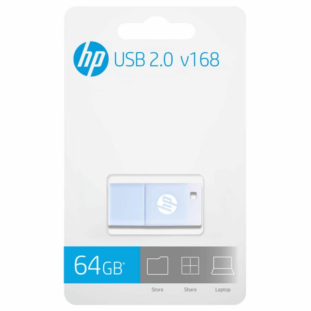USB-stik HP HPFD168B-64 Blå 64 GB