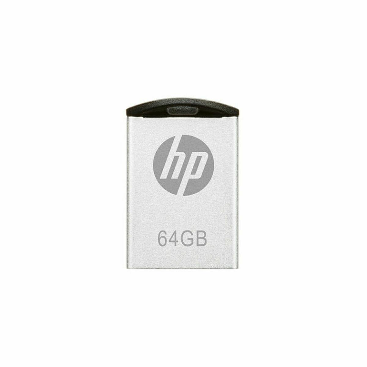 USB-stik HP HPFD222W-64 Sølvfarvet Metal 64 GB