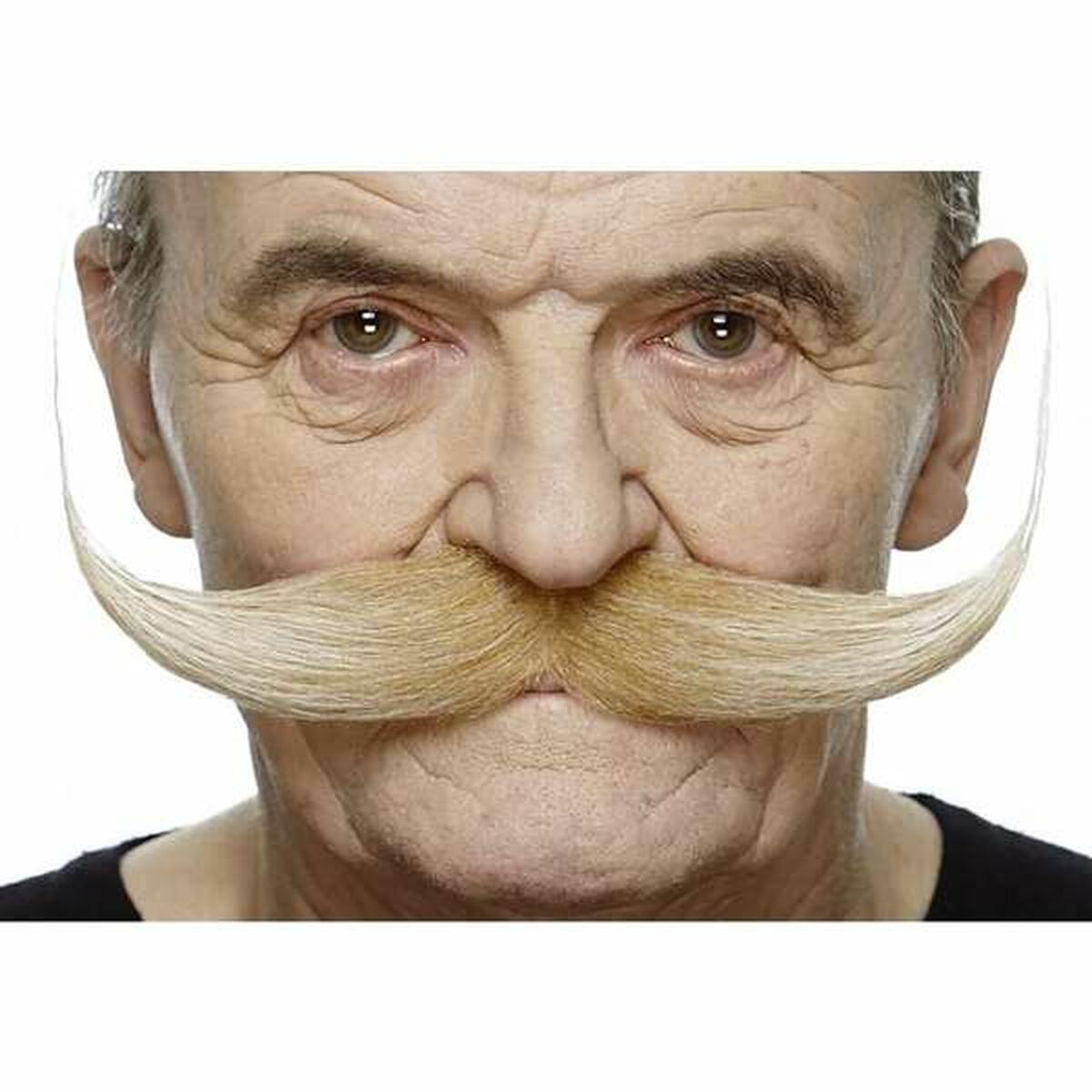 Kostume overskæg - blond, onesize