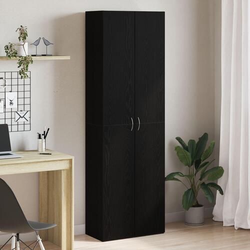 Kontorskab i Sort Eg 60x32x190 cm i konstrueret træ