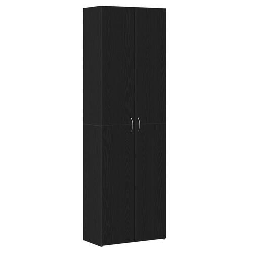 Kontorskab i Sort Eg 60x32x190 cm i konstrueret træ