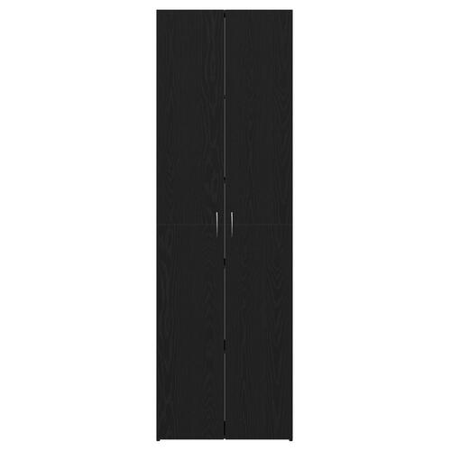 Kontorskab i Sort Eg 60x32x190 cm i konstrueret træ