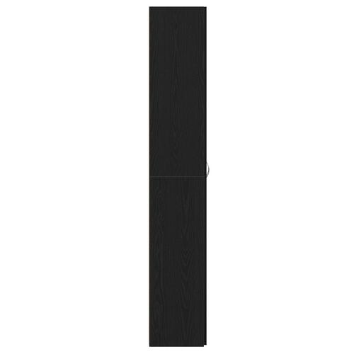 Kontorskab i Sort Eg 60x32x190 cm i konstrueret træ