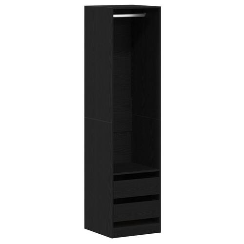 Garderobe Sort Eg 50x50x200 cm Bygget i Træ