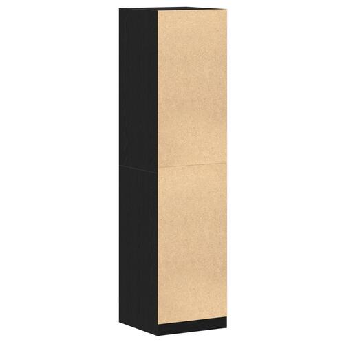 Garderobe Sort Eg 50x50x200 cm Bygget i Træ