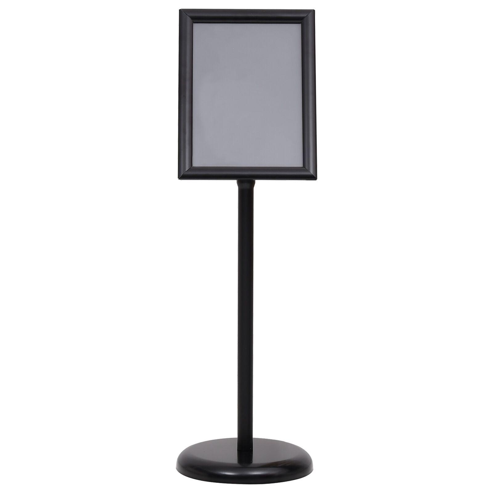 A4 Pedestal Plakatstands 2 stk Sort Aluminium Legering