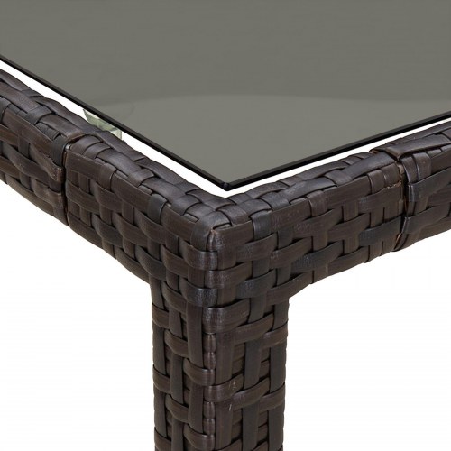 Have Spisebord Brun 90x90x75 cm Poly Rattan