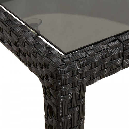 Have Spisebord Sort 90x90x75 cm Polyrattan