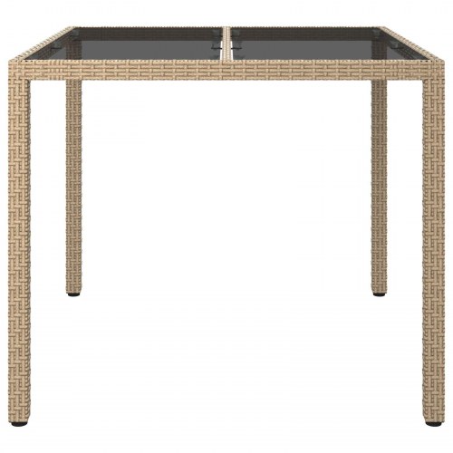 Have spisbord Beige 90x90x75 cm Poly Rattan
