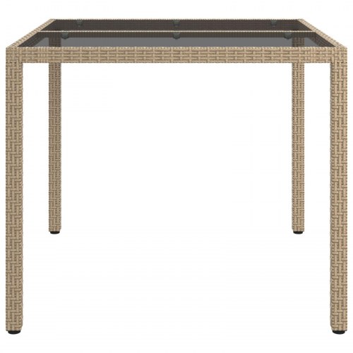 Have spisbord Beige 90x90x75 cm Poly Rattan