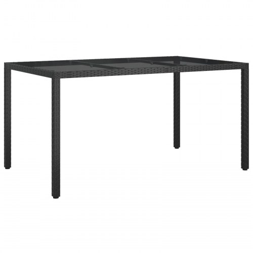 Have spisestuebord Sort 150x90x75 cm Polyrattan