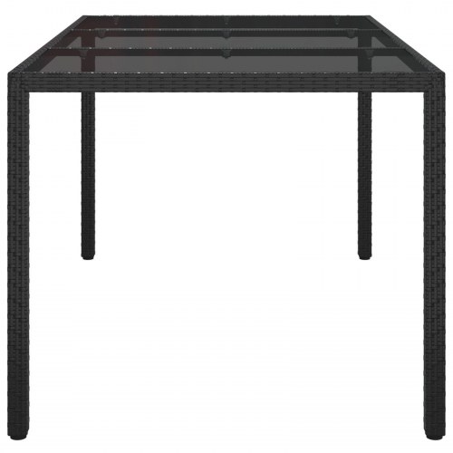 Have spisestuebord Sort 150x90x75 cm Polyrattan
