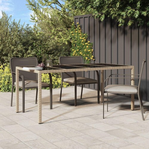 Have Spisebord Beige 190x90x75 cm Poly Rattan