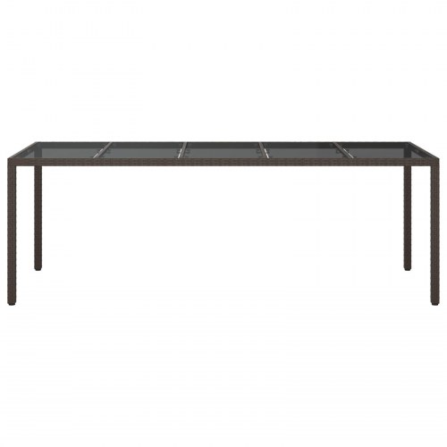 Have spisebord Brun 250x100x75 cm Poly Rattan