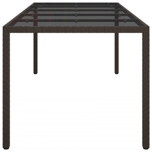 Have spisebord Brun 250x100x75 cm Poly Rattan