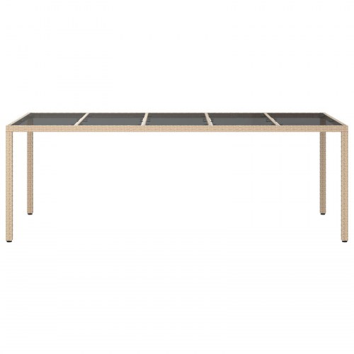 Have Spisebord Beige 250x100x75 cm Poly Rattan