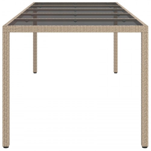 Have Spisebord Beige 250x100x75 cm Poly Rattan