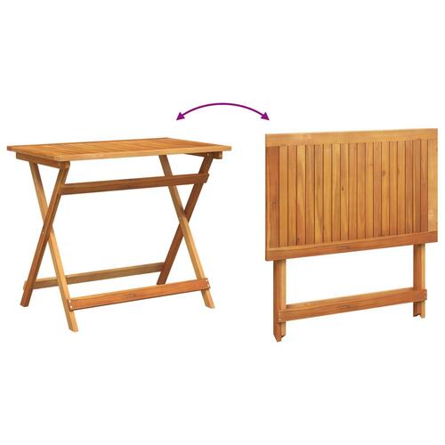 Rektangulært Klapbord 100x55x75 cm Massivt Akacietræ