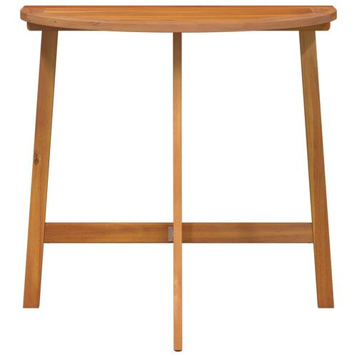 Sammenklappeligt Havebord Halvrundt 78x46x75 cm Massivt Akacietræ
