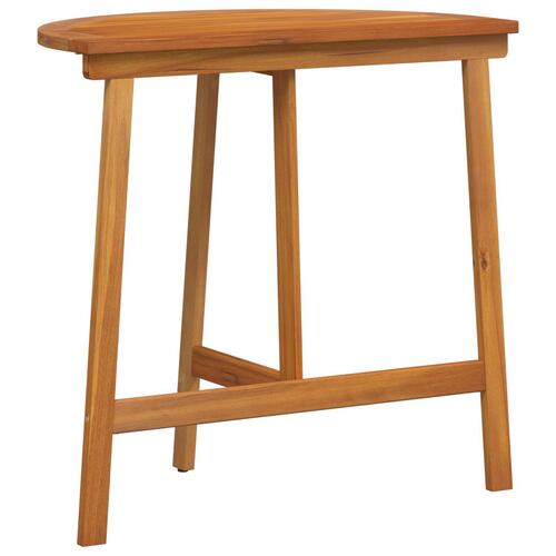 Sammenklappeligt Havebord Halvrundt 78x46x75 cm Massivt Akacietræ