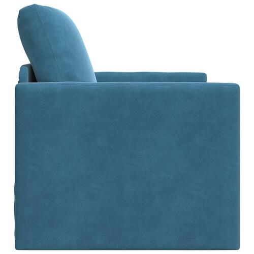 Gulv Sofa Bed 2-i-1 Blå 74x77x81 cm Velour
