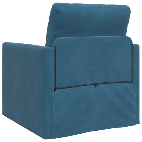 Gulv Sofa Bed 2-i-1 Blå 74x77x81 cm Velour