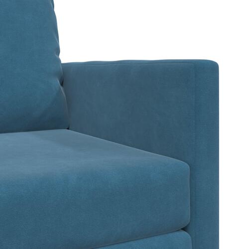 Gulv Sofa Bed 2-i-1 Blå 74x77x81 cm Velour