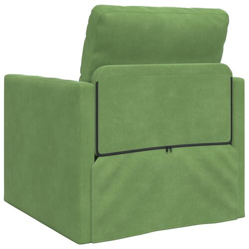 Gulvsofa Seng 2-i-1 Lys Grøn 74x77x81 cm Velour