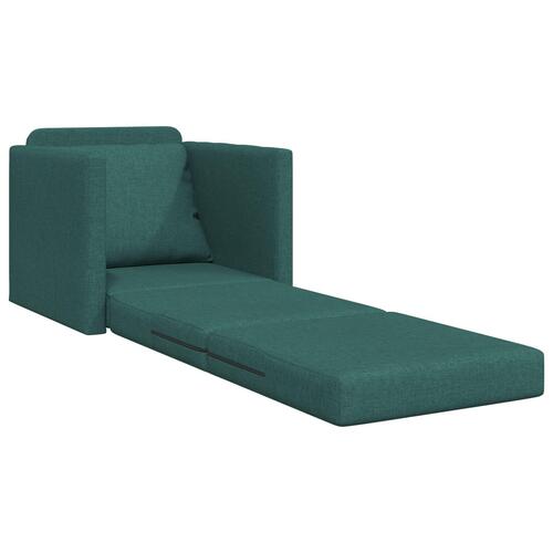 Gulvseng Sofa 2-i-1 Mørkegrøn 74x77x81 cm Stof
