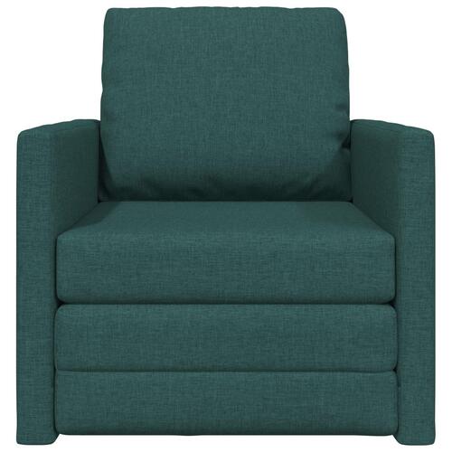 Gulvseng Sofa 2-i-1 Mørkegrøn 74x77x81 cm Stof