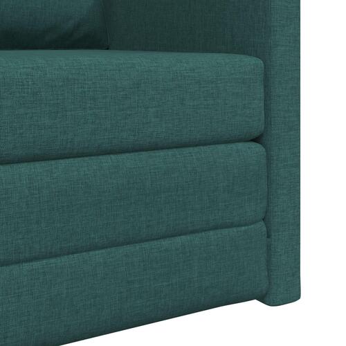 Gulvseng Sofa 2-i-1 Mørkegrøn 74x77x81 cm Stof