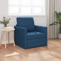 Sofa Seng 2-i-1 Blå 74x77x81 cm Stof