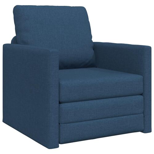 Sofa Seng 2-i-1 Blå 74x77x81 cm Stof