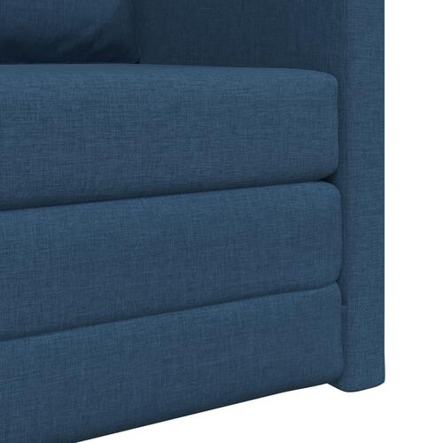 Sofa Seng 2-i-1 Blå 74x77x81 cm Stof