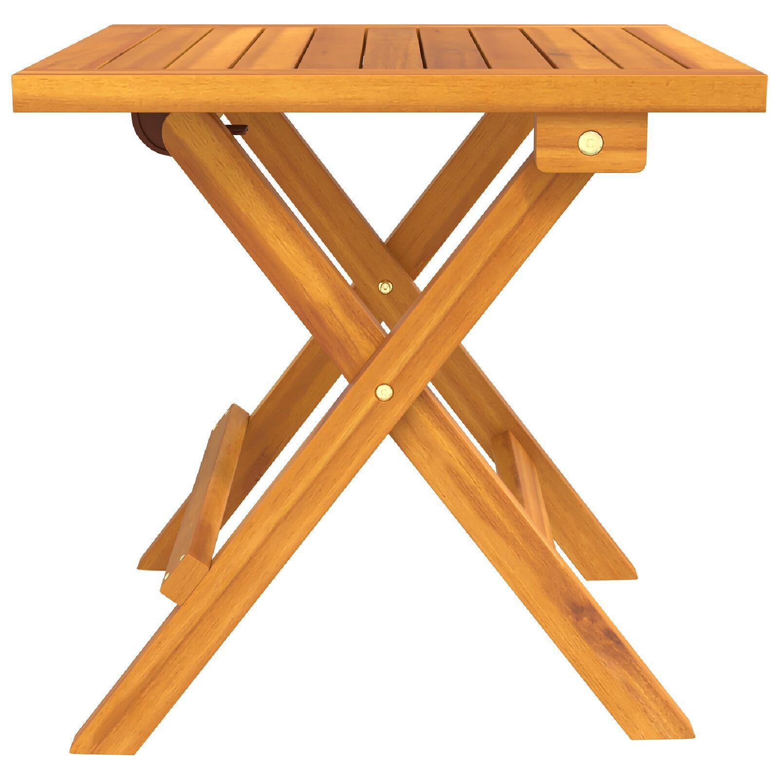 3-delt solstol med sidebord i solid akacietræ