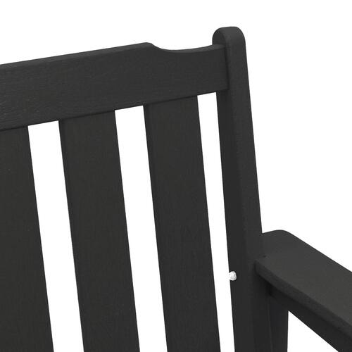 Havebænk Sort 120 cm HDPE