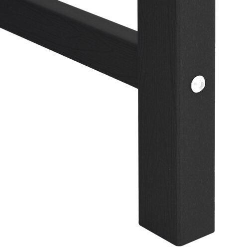 Havebænk Sort 120 cm HDPE