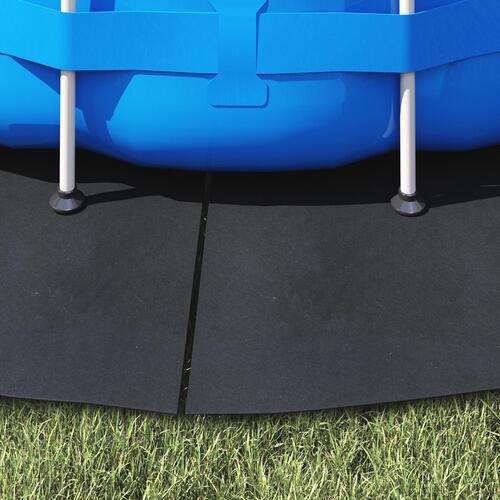 Rundt Poolovertræk Sort PVC Ø 244 cm Poolovertræk Rund