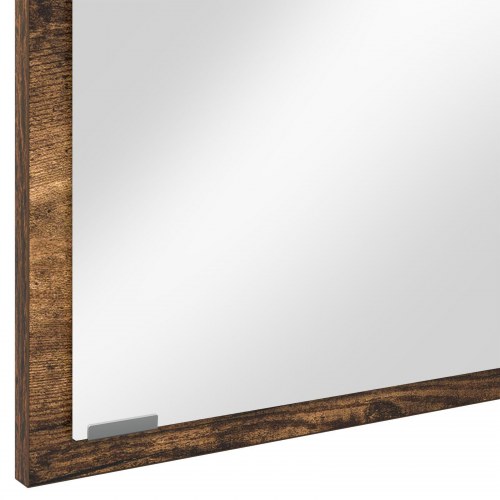 LED Badeværelsesspejl Røget Eg 90x8,5x37 cm Konstrueret Træ