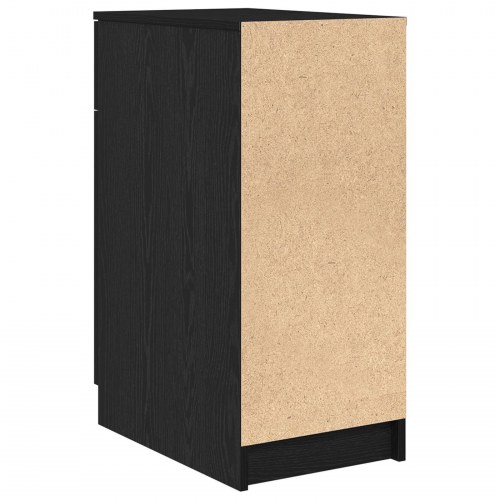 Skrivebordsskab i Sort Egetræ - 33x50x75 cm - Fremstillet af Ingeniørtræ