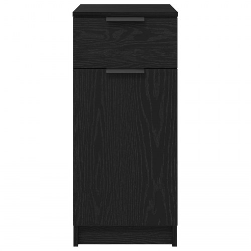Skrivebordsskab i Sort Egetræ - 33x50x75 cm - Fremstillet af Ingeniørtræ