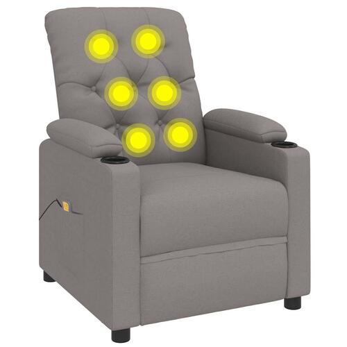 Massagestol stof gråbrun