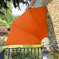 Sammenklappelig sidemarkise til altan terracotta 210 x 210 cm