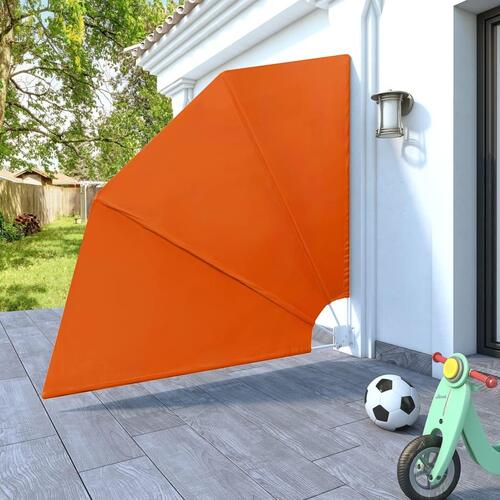 Sammenklappelig sidemarkise til altan terracotta 210 x 210 cm