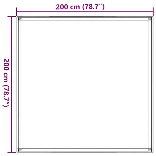 Telttæppe 200x200 cm antracitgrå og hvid